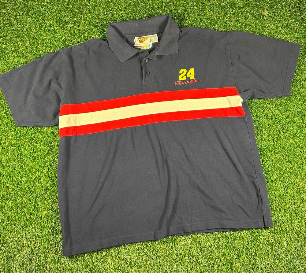 Y2K winners circle Jeff Gordon DuPont NASCAR racing polo shirt men’s XXL